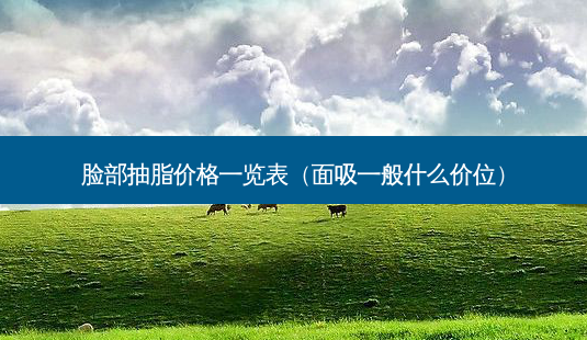 脸部抽脂价格一览表(面吸一般什么价位)-第1张图片-容颜讯 脸部抽脂价格一览表(面吸一般什么价位)-第1张图片-容颜讯