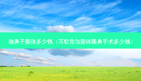 做鼻子膨体多少钱(耳软骨加膨体隆鼻手术多少钱)-第1张图片-容颜讯 做鼻子膨体多少钱(耳软骨加膨体隆鼻手术多少钱)-第1张图片-容颜讯