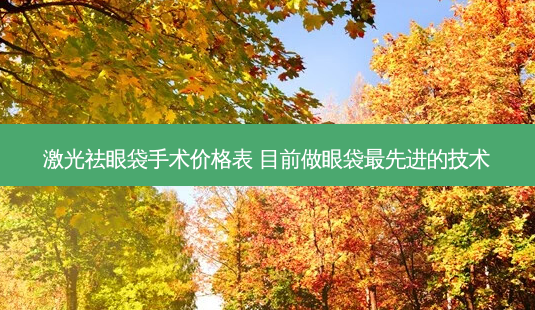 激光祛眼袋手术价格表 目前做眼袋先进的技术-第1张图片-容颜讯 激光祛眼袋手术价格表 目前做眼袋先进的技术-第1张图片-容颜讯