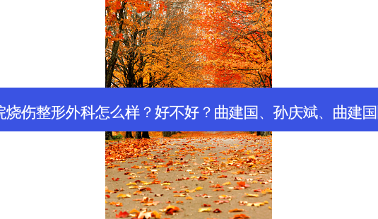 佳木斯中心医院烧伤整形外科怎么样?好不好?曲建国、孙庆斌、曲建国医生技术不错!-第1张图片-容颜讯 佳木斯中心医院烧伤整形外科怎么样?好不好?曲建国、孙庆斌、曲建国医生技术不错!-第1张图片-容颜讯