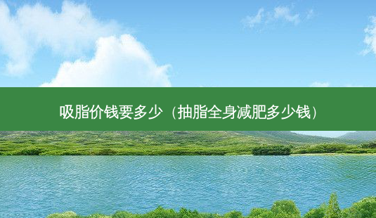吸脂价钱要多少(抽脂全身减肥多少钱)-第1张图片-容颜讯 吸脂价钱要多少(抽脂全身减肥多少钱)-第1张图片-容颜讯