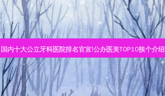 国内十大公立牙科医院排名官宣!公办医美TOP10挨个介绍-第1张图片-容颜讯 国内十大公立牙科医院排名官宣!公办医美TOP10挨个介绍-第1张图片-容颜讯