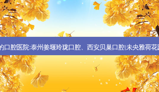 国内排名前3的口腔医院:泰州姜堰玲珑口腔、西安贝巢口腔(未央雅荷花园店)上榜多年-第1张图片-容颜讯