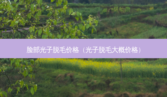 脸部光子脱毛价格(光子脱毛大概价格)-第1张图片-容颜讯 脸部光子脱毛价格(光子脱毛大概价格)-第1张图片-容颜讯