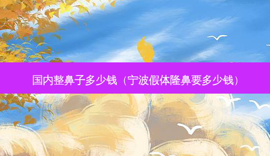 国内整鼻子多少钱(宁波假体隆鼻要多少钱)-第1张图片-容颜讯 国内整鼻子多少钱(宁波假体隆鼻要多少钱)-第1张图片-容颜讯