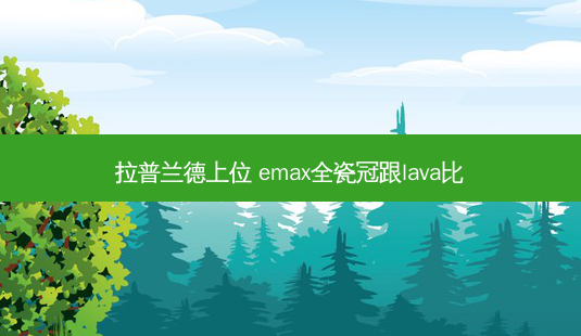 拉普兰德上位 emax全瓷冠跟lava比-第1张图片-容颜讯