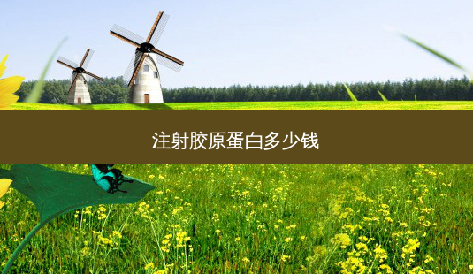 注射胶原蛋白多少钱-第1张图片-容颜讯 注射胶原蛋白多少钱-第1张图片-容颜讯