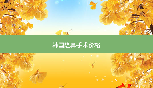 韩国隆鼻手术价格-第1张图片-容颜讯 韩国隆鼻手术价格-第1张图片-容颜讯