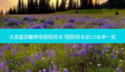 太原玻尿酸整形医院排名?医院排名前10名单一览-第1张图片-容颜讯