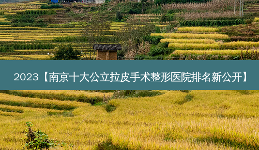 2023【南京十大公立拉皮手术整形医院排名新公开】-第1张图片-容颜讯 2023【南京十大公立拉皮手术整形医院排名新公开】-第1张图片-容颜讯