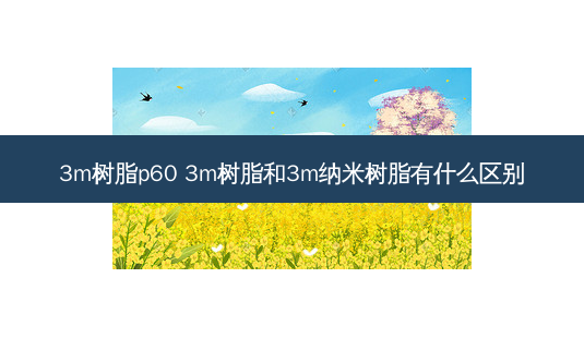 3m树脂p60 3m树脂和3m纳米树脂有什么区别-第1张图片-容颜讯 3m树脂p60 3m树脂和3m纳米树脂有什么区别-第1张图片-容颜讯