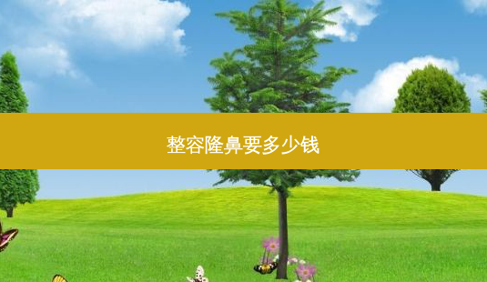 整容隆鼻要多少钱-第1张图片-容颜讯 整容隆鼻要多少钱-第1张图片-容颜讯
