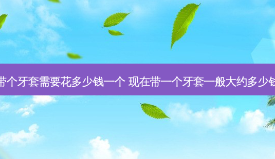 带个牙套需要花多少钱一个 现在带一个牙套一般大约多少钱-第1张图片-容颜讯 带个牙套需要花多少钱一个 现在带一个牙套一般大约多少钱-第1张图片-容颜讯
