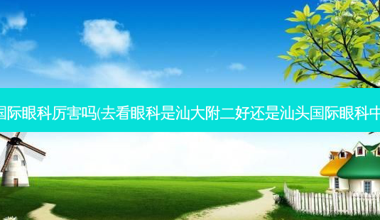 汕头国际眼科厉害吗(去看眼科是汕大附二好还是汕头国际眼科中心好)-第1张图片-容颜讯