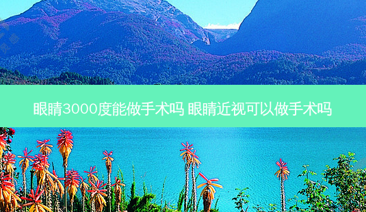 眼睛3000度能做手术吗 眼睛近视可以做手术吗-第1张图片-容颜讯