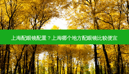 上海配眼镜配置？上海哪个地方配眼镜比较便宜-第1张图片-容颜讯