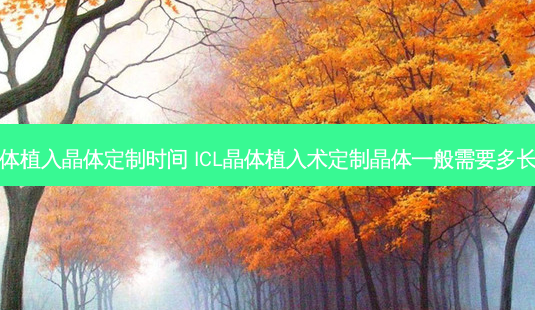 icl晶体植入晶体定制时间 ICL晶体植入术定制晶体一般需要多长时间-第1张图片-容颜讯 icl晶体植入晶体定制时间 ICL晶体植入术定制晶体一般需要多长时间-第1张图片-容颜讯