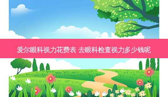 爱尔眼科视力花费表 去眼科检查视力多少钱呢-第1张图片-容颜讯 爱尔眼科视力花费表 去眼科检查视力多少钱呢-第1张图片-容颜讯