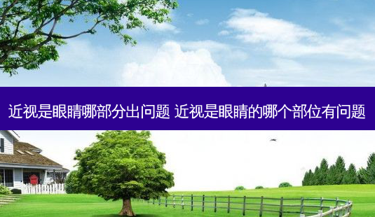 近视是眼睛哪部分出问题 近视是眼睛的哪个部位有问题-第1张图片-容颜讯 近视是眼睛哪部分出问题 近视是眼睛的哪个部位有问题-第1张图片-容颜讯