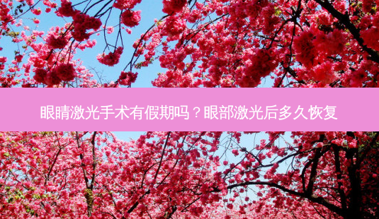 眼睛激光手术有假期吗?眼部激光后多久恢复-第1张图片-容颜讯 眼睛激光手术有假期吗?眼部激光后多久恢复-第1张图片-容颜讯