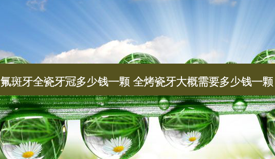 氟斑牙全瓷牙冠多少钱一颗 全烤瓷牙大概需要多少钱一颗-第1张图片-容颜讯 氟斑牙全瓷牙冠多少钱一颗 全烤瓷牙大概需要多少钱一颗-第1张图片-容颜讯