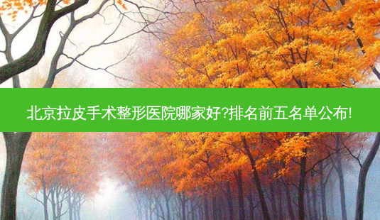 北京拉皮手术整形医院哪家好?排名前五名单公布!-第1张图片-容颜讯 北京拉皮手术整形医院哪家好?排名前五名单公布!-第1张图片-容颜讯