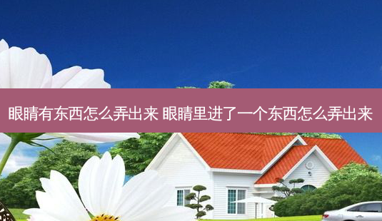 眼睛有东西怎么弄出来 眼睛里进了一个东西怎么弄出来-第1张图片-容颜讯 眼睛有东西怎么弄出来 眼睛里进了一个东西怎么弄出来-第1张图片-容颜讯