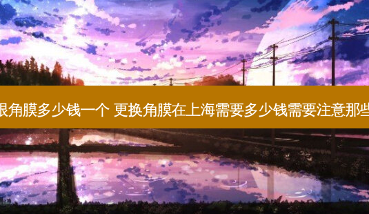 上海眼角膜多少钱一个 更换角膜在上海需要多少钱需要注意那些事项-第1张图片-容颜讯 上海眼角膜多少钱一个 更换角膜在上海需要多少钱需要注意那些事项-第1张图片-容颜讯