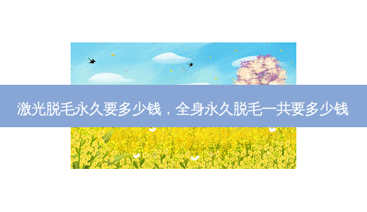 激光脱毛永久要多少钱,全身永久脱毛一共要多少钱-第1张图片-容颜讯 激光脱毛永久要多少钱,全身永久脱毛一共要多少钱-第1张图片-容颜讯