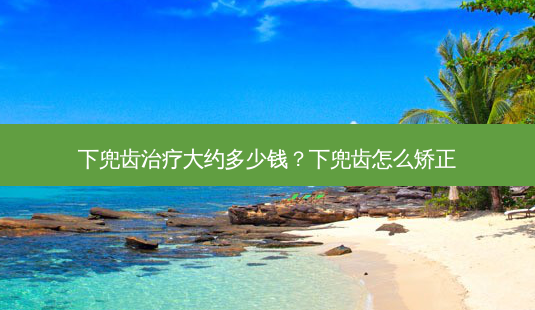 下兜齿大约多少钱？下兜齿怎么矫正-第1张图片-容颜讯