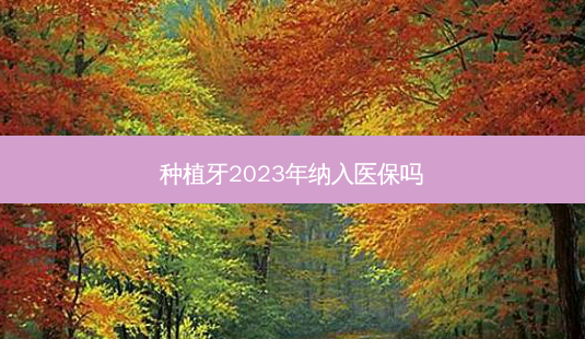 种植牙2023年纳入医保吗-第1张图片-容颜讯