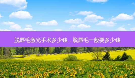 脱唇毛激光手术多少钱，脱唇毛一般要多少钱-第1张图片-容颜讯