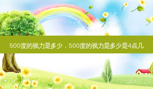 500度的视力是多少，500度的视力是多少是4点几-第1张图片-容颜讯