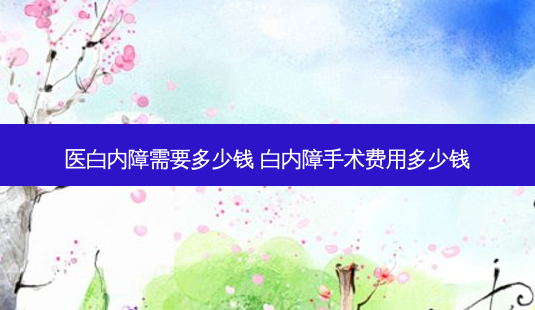 医白内障需要多少钱 白内障手术费用多少钱-第1张图片-容颜讯 医白内障需要多少钱 白内障手术费用多少钱-第1张图片-容颜讯