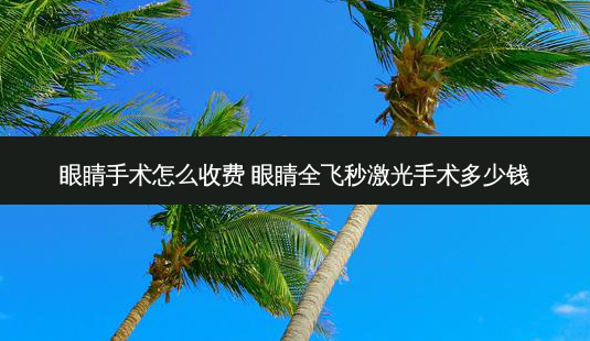 眼睛手术怎么收费 眼睛全飞秒激光手术多少钱-第1张图片-容颜讯 眼睛手术怎么收费 眼睛全飞秒激光手术多少钱-第1张图片-容颜讯