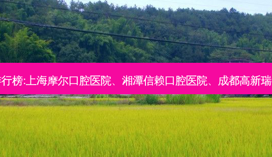 国内的齿科医院前三名排行榜:上海摩尔口腔医院、湘潭信赖口腔医院、成都高新瑞祥口腔门诊部等强势入榜-第1张图片-容颜讯