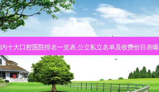 国内十大口腔医院排名一览表,公立私立名单及收费价目表曝光-第1张图片-容颜讯 国内十大口腔医院排名一览表,公立私立名单及收费价目表曝光-第1张图片-容颜讯