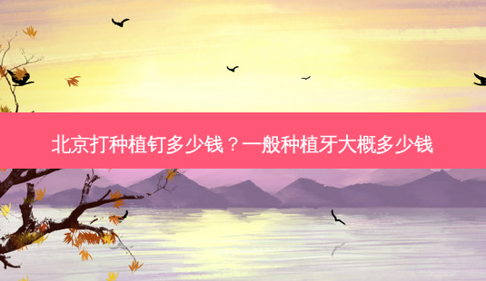 北京打种植钉多少钱?一般种植牙大概多少钱-第1张图片-容颜讯 北京打种植钉多少钱?一般种植牙大概多少钱-第1张图片-容颜讯