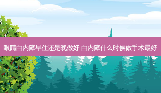 眼睛白内障早住还是晚做好 白内障什么时候做手术好-第1张图片-容颜讯 眼睛白内障早住还是晚做好 白内障什么时候做手术好-第1张图片-容颜讯