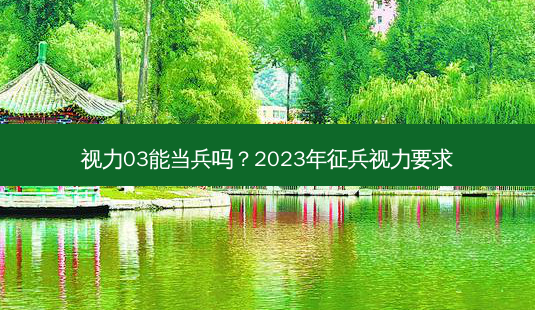 视力03能当兵吗？2023年征兵视力要求-第1张图片-容颜讯