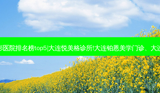 大连热玛吉整形医院排名榜top5|大连悦美格诊所!大连铂恩美学门诊、大连王艇整形医院-第1张图片-容颜讯