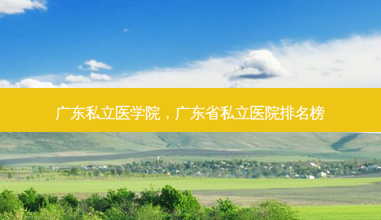 广东私立医学院,广东省私立医院排名榜-第1张图片-容颜讯 广东私立医学院,广东省私立医院排名榜-第1张图片-容颜讯