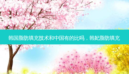 韩国脂肪填充技术和中国有的比吗,韩妃脂肪填充-第1张图片-容颜讯 韩国脂肪填充技术和中国有的比吗,韩妃脂肪填充-第1张图片-容颜讯