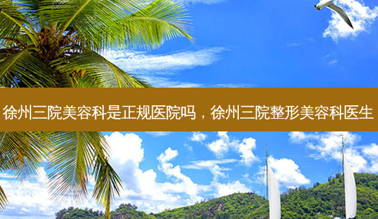 徐州三院美容科是正规医院吗，徐州三院整形美容科医生-第1张图片-容颜讯