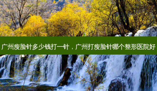 广州瘦脸针多少钱打一针,广州打瘦脸针哪个整形医院好-第1张图片-容颜讯 广州瘦脸针多少钱打一针,广州打瘦脸针哪个整形医院好-第1张图片-容颜讯