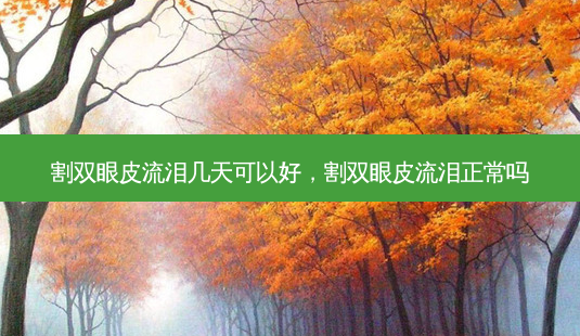 割双眼皮流泪几天可以好,割双眼皮流泪正常吗-第1张图片-容颜讯 割双眼皮流泪几天可以好,割双眼皮流泪正常吗-第1张图片-容颜讯
