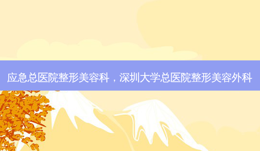 应急总医院整形美容科,深圳大学总医院整形美容外科-第1张图片-容颜讯 应急总医院整形美容科,深圳大学总医院整形美容外科-第1张图片-容颜讯
