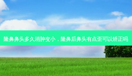 隆鼻鼻头多久消肿变小，隆鼻后鼻头有点歪可以矫正吗-第1张图片-容颜讯