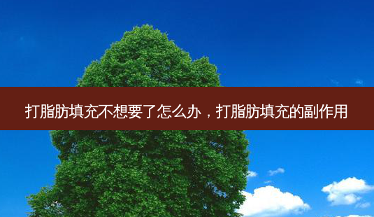 打脂肪填充不想要了怎么办,打脂肪填充的副作用-第1张图片-容颜讯 打脂肪填充不想要了怎么办,打脂肪填充的副作用-第1张图片-容颜讯