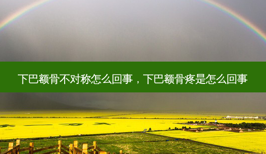 下巴额骨不对称怎么回事,下巴额骨疼是怎么回事-第1张图片-容颜讯 下巴额骨不对称怎么回事,下巴额骨疼是怎么回事-第1张图片-容颜讯